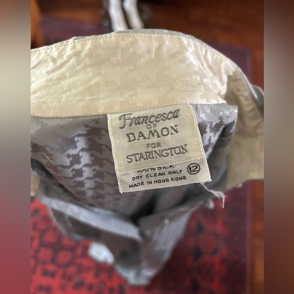 Silk Houndstooth Francesca Dress AS IS - Picture 2 of 9